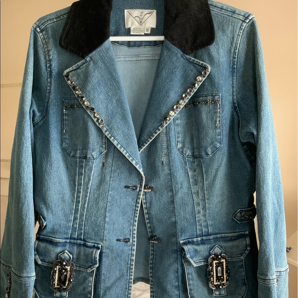 Fancy boutique denim jacket.  Worn once.